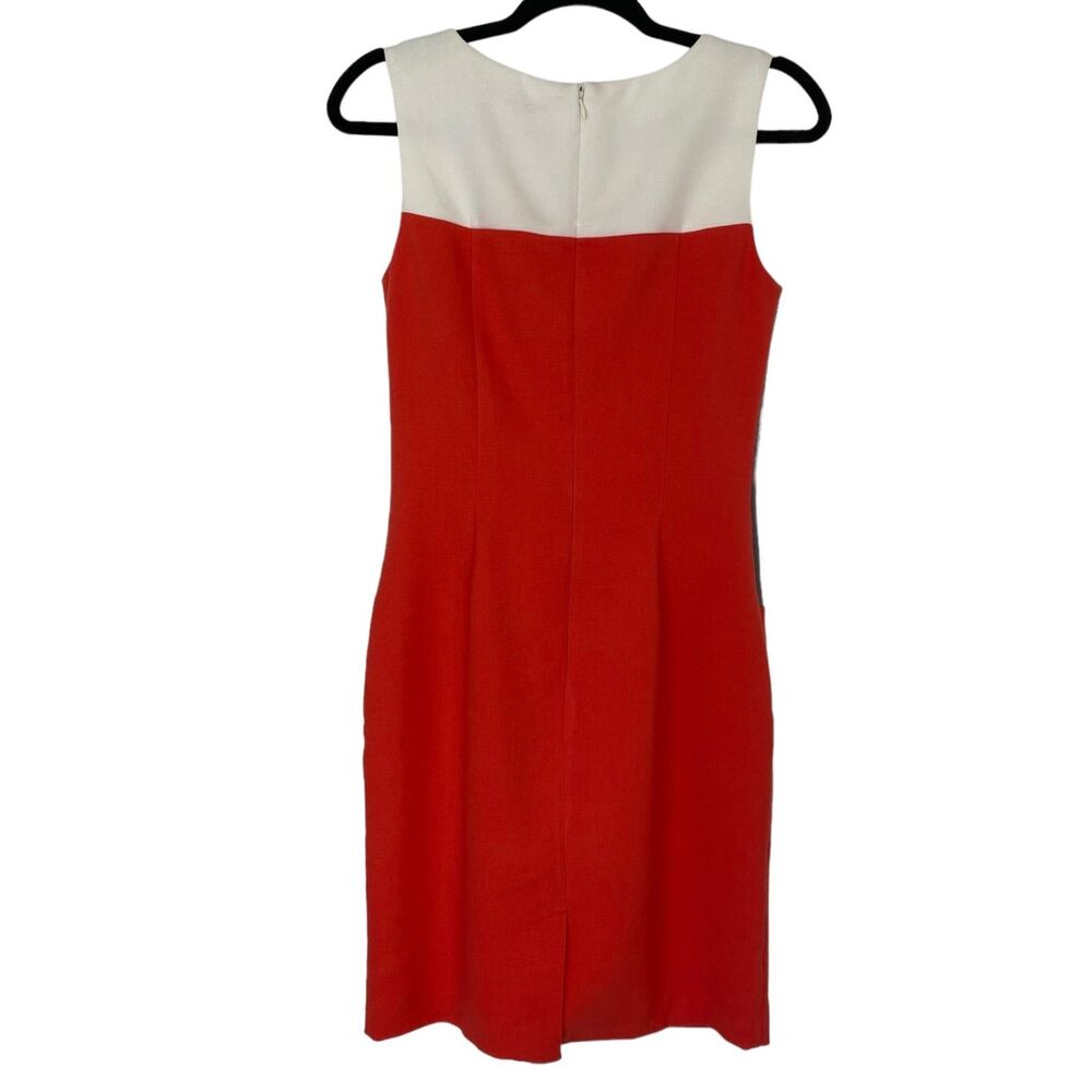 NWT BANANA REPUBLIC Orange Gray White Career Business Sheath Dress Size 2 - Picture 3 of 5